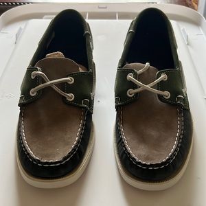 Men Sebago Deck shoes, 8M, Black, Grey and Pine color